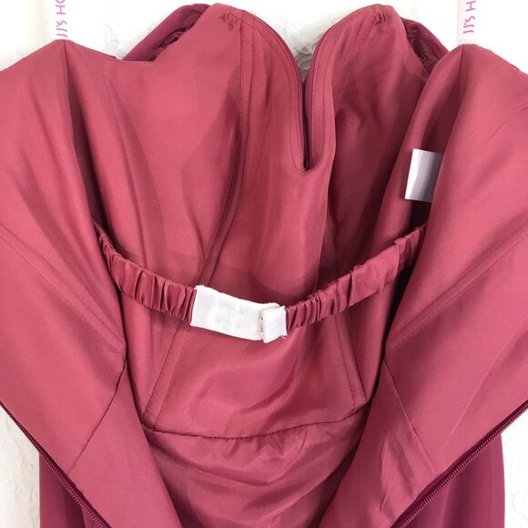 JJ’s House Womens Formal Dress Sweetheart Neckline Cap Sleeve Draped Front Sz S - Picture 6 of 16